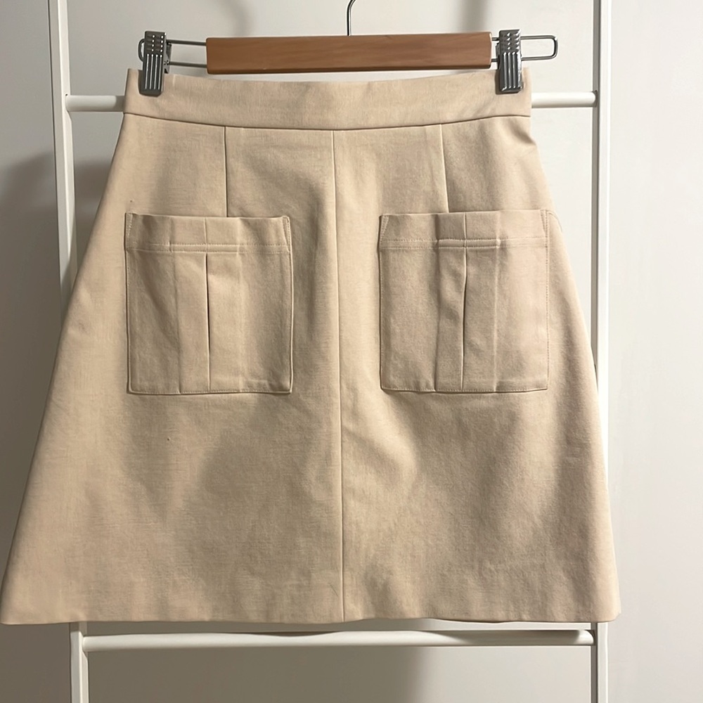Ivory A-Line Skirt
